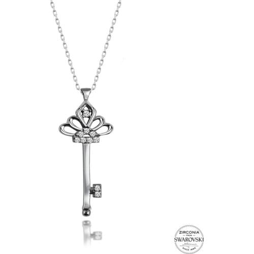 Silver 925 Sterling Swarovski Zirconia Cz Necklace