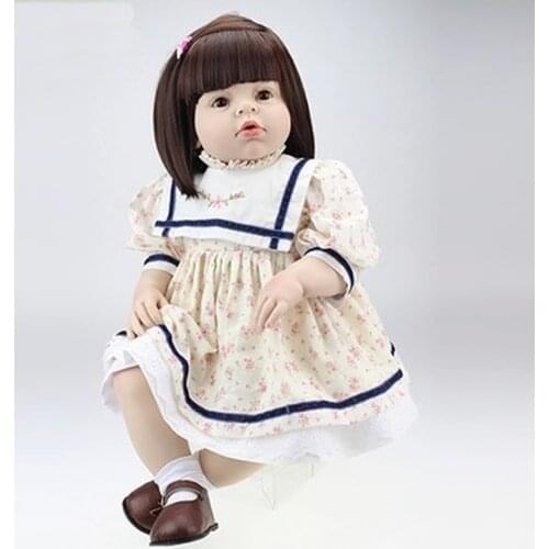 Lifelike reborn toddler doll soft silicone vinyl real gentle touch 28inches