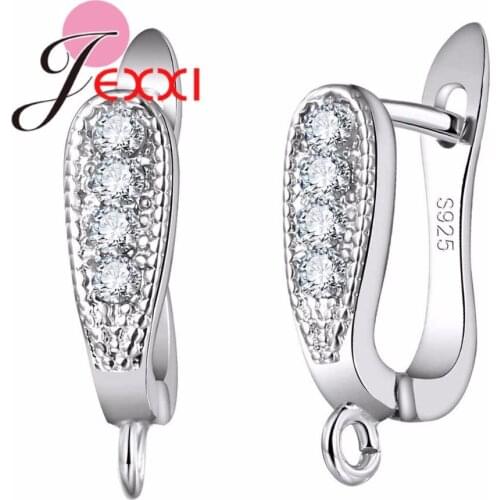 Luxury Crystal Earrings for Women DIY Making High Quality 925 Sterling Silver Jewelry Accessories WomenBig Promotion
