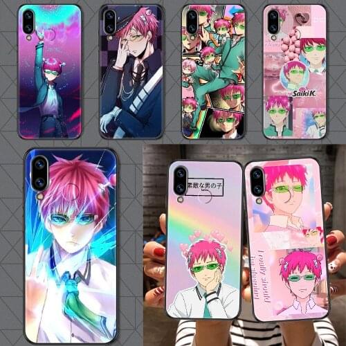 Saiki K Saiki Kusuo Phone case For Huawei Honor 6 7 8 9 10 10i 20 A C X Lite Pro Play black fashion cover 3D cell cover luxury