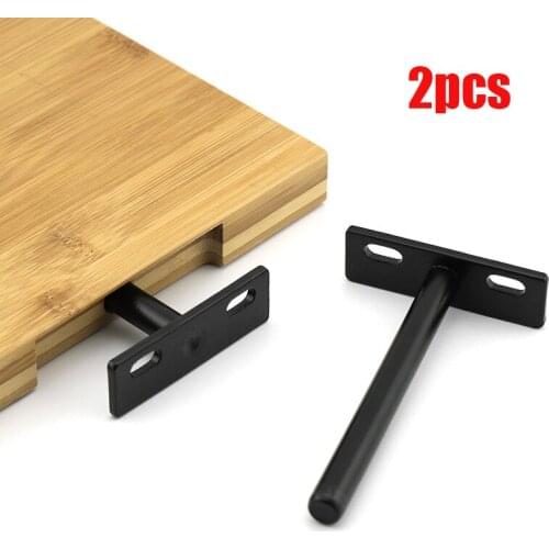 2PCS I Shape Support Heavy Duty Bracket Hidden Industrial Wood Floating Shelves For Wall Furniture Support Shelf Bracket Holder