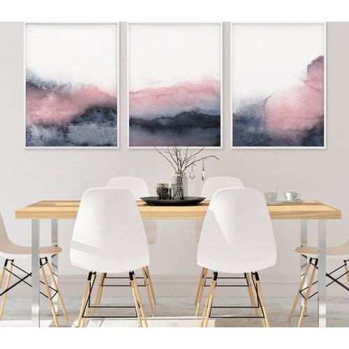 Modern Abstract Art DIY 5D Diamond Painting Cross Stitch Kits Scandinavian Nordic Pink Blue Gray Wall Rhinestone Mosaic Decor