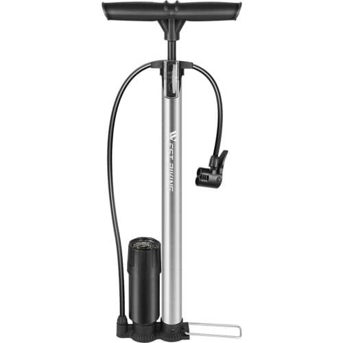 Bicycle Floor Pump 160PSI Bike Air Pump Presta&Schrader Valves Tire Tube Inflator with Ball Needle Bike Tire Pump Cycling Pump
