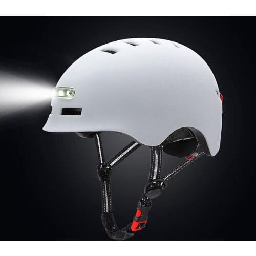 Taillight Flash Warning Light Helmet Motorcycle USB Charging Electric Scooter Balance Breathable Riding Skating Safe Helmets