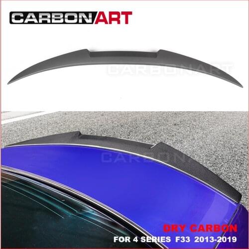 FDry Carbon Fiber Rear M4 Style Trunk Spoiler for BMW F33 4 Series 2013-2019 Great Fitment UV-Cut High Glossy Finished