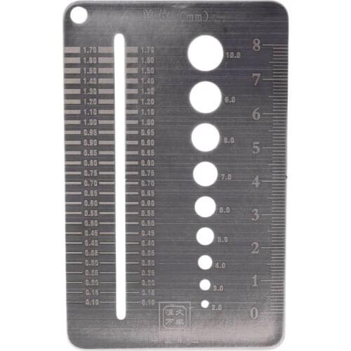 0.1-10mm Screw Gauge Plate Diameter Measuring Gauge Stainless Steel Drill Bit Bolt Wire Gauge