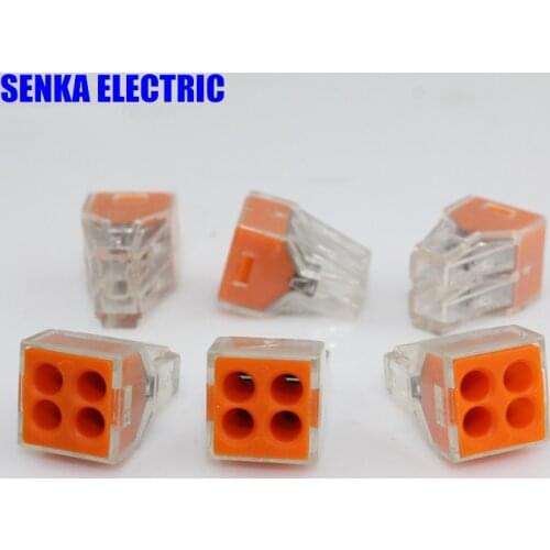 100pcs 4-pin 773-104 wire quick connectors 4 - conductor terminal for junction box