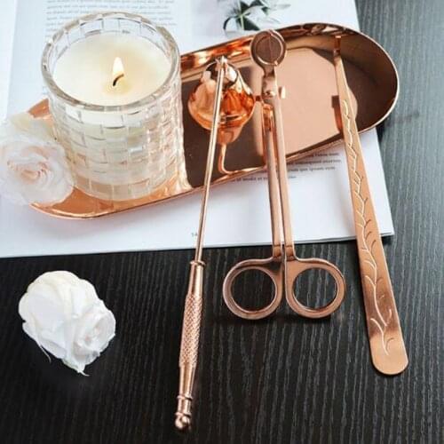 4 Pcs Candle Accessory Set Snuffer Wick Trimmer Dipper Tray Plate Scissor Cutter