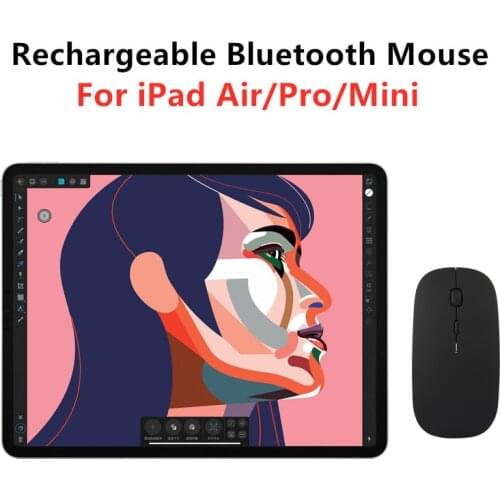 Bluetooth Mouse For iPad 10.2" Pro11 Pro12.9 Air3 2 mini 5 4 tablet Rechargeable Silent Wireless Mouse For Apple ipad 9.7" case
