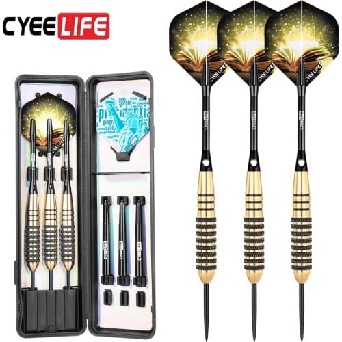 CyeeLife New 3 Pcs/Sets of Darts Professional 18g/22g/24g Steel Tip Dart With Aluminum Shafts Nice Dart Flights High Quality