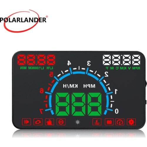 E350 HD 5.8 inch HUD display OBD2 Windshield Projector Alarm System Smart Digital Speedometer Car head up display
