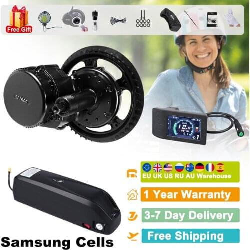 Electric Bike Bafang BBS01B 48V 250W Mid Drive Motor Conversion Kit With 17.5Ah Samung Cells Battery 8fun BBS01 E-Bike Engine