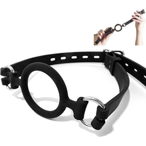Erotic Sexy Toys O Ring Gag , Flirting Tool Silicone Open Mouth Gag Slave BDSM Adult Games Sex Products For Women or Gay