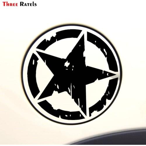 FD514 Broken Army Five-Pointed Star Car Stickers Cool Funny Decoration For Helmet Fuel Tank Cap Auto Tuning