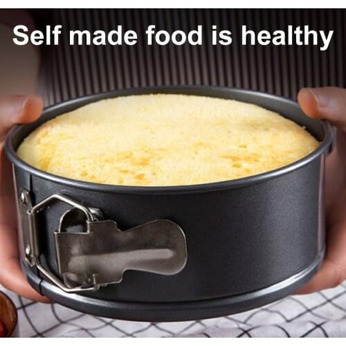 Baking Cake Pan Round Bread Mold with Removable Bottom Buckle Quick-Release Non-Stick Coating