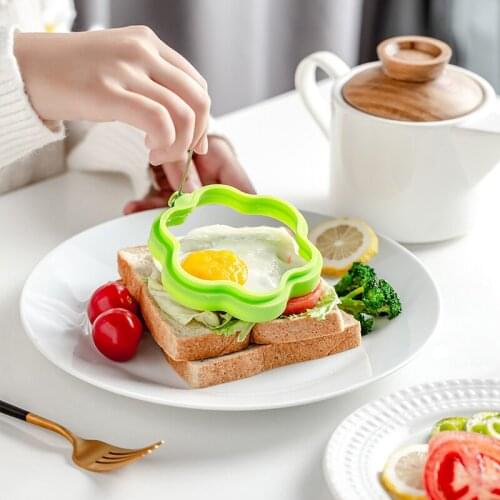 Fried Egg Mold Omelette Nonstick Cook Tool Silicone Pancake Ring Home Kitchen DIY Baking Decoration Accessory breakfast Gadget