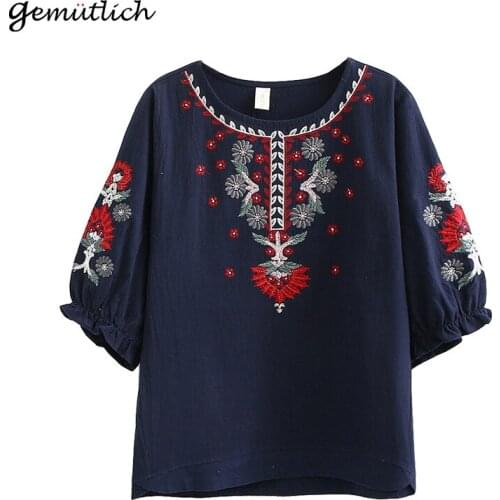 Gemutlich Women's Shirts With Embroidery