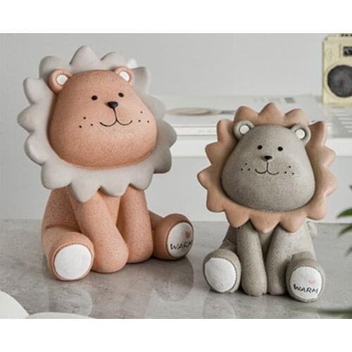 Ins Wind Cute Creative Lion Piggy Bank Cartoon Piggy Bank Childrens Clothing Store Cashier Decoration Personality Small Jewelry
