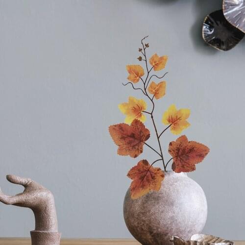 6pcs Artificial Maple Leaves Branches Autumn Leaves Fall Decorations Outdoor UV Resistant Greenery Shrubs Plants