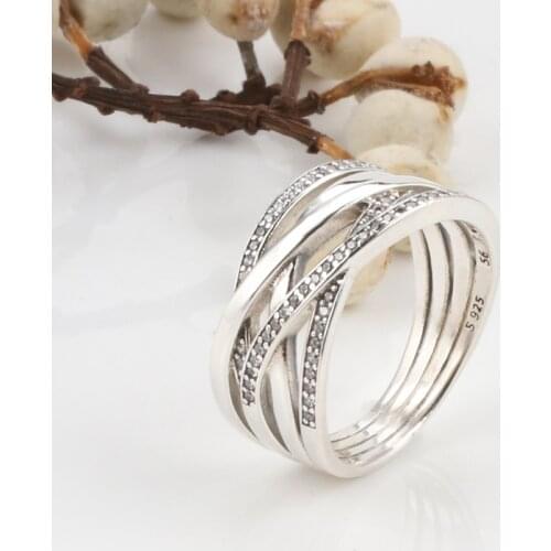 Free shipping Authentic 925 Sterling Silver Rose Entwined Rings For Women European Original DIY Jewelry S925 Ring