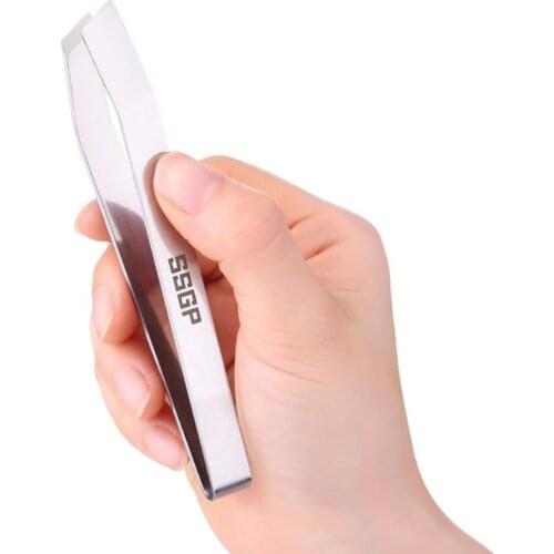 Beautiful 420 Stainless Steel Fish Bone Tweezers Remover Pincer Puller Tongs Pick-Up Seafood Tool Crafts Harmless 2PCS