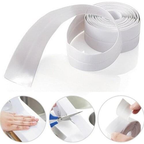 Bathroom Shower Sink Bath Sealing Strip Tape White PVC Self Adhesive Wall Stickers Waterproof Wall Sticker for Kitchen 3.2mx22mm