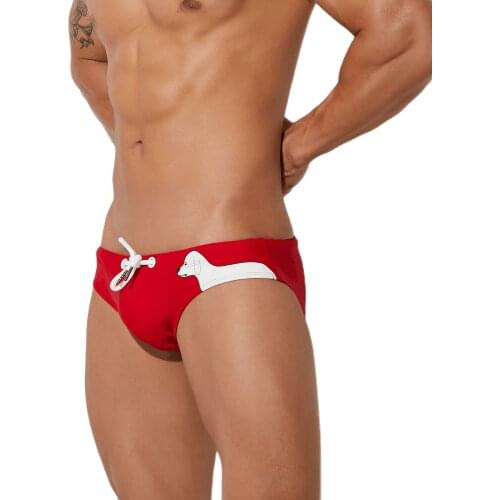 Summer Swimming Cartoons Printing Briefs Sexy Bikini Gay Swimwear Tight Beach Trunks Mayo Sungas De Praia Homens Maillot De Bain