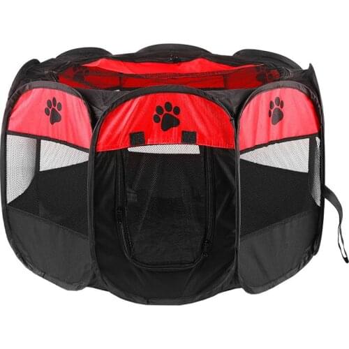 Dog Playpen For Dogs Cage For Dogs Crates Pet House Portable Folding Pet Carrier Tent Easy Operation Octagon Fence Outdoor