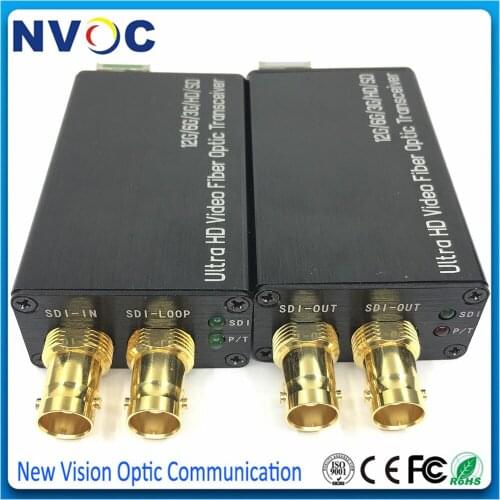Mini Single Core Uncompressed UHDSDI Digital Optical 12G-SDI Video Transmitter Receiver Transceiver Without 12G LC SFP Module