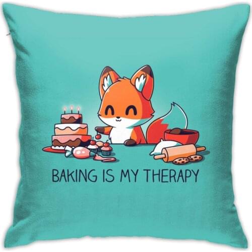 Fox Pillow Cases Cartoon Cute Throw Pillow Cover for Home Decor Design Set Cushion Case for Sofa Bedroom Car Standard Size 18x18
