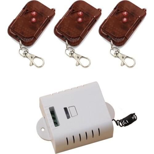 Latest AC85V 110V 220V 250V1CH RF Wireless Remote Control Switch System 3Transmitter & 1Receiver 1CH Relay Smart Home Switch