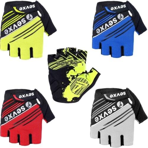 2021 new half-finger breathable bicycle motorcycle road mountain downhill pad protective wear-resistant gloves