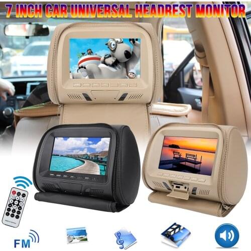 New Universal 7" Car Headrest Monitor Auto Multimedia Audio Video Player Support 1080P HD LCD with Speaker MP4 MP5 Entertainment