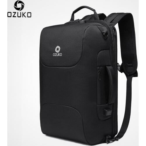 OZUKO New Men Anti Theft Backpack Casual 15.6 inch Laptop Bags Male USB Charging Waterproof Backpacks Business Travel Mochila
