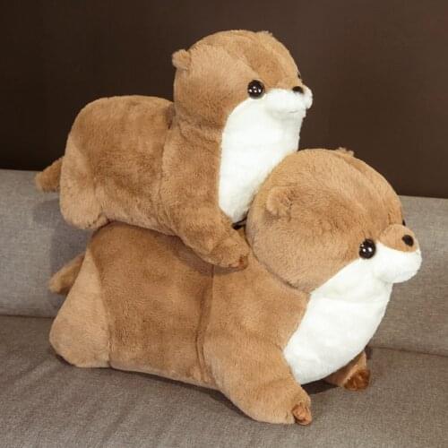50/65cm Plush Otter Toys Stuffed Cute Animals Kawaii Pillow River Otter Sloth Dolls Kids Birthday Gift