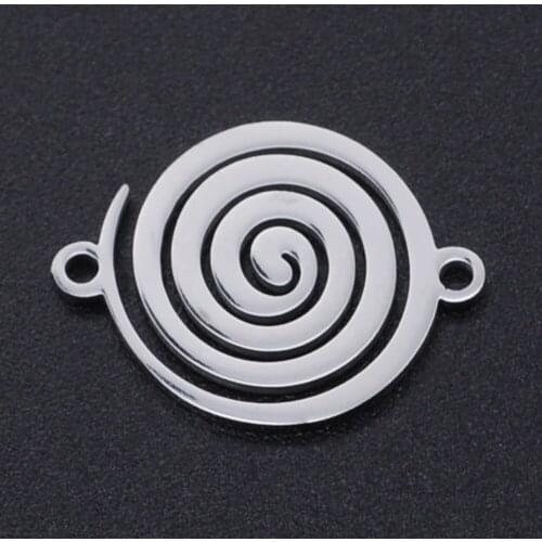 5pcs/lot 100% Stainless Steel Swirl Charms Wholesale Accept OEM Order Jewelry Making Charms