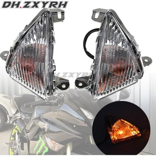 Motorcycle Signal Lamp EMARK Front Turn Signals Blinker Indicator Lens for Kawasaki Ninja ZX10R ZX-10R 2006 2007