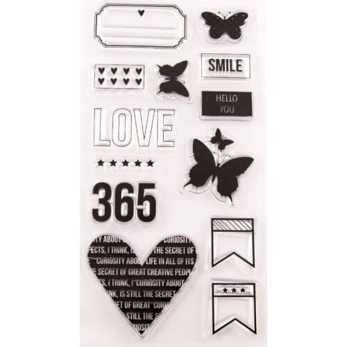 T2219 Silicone Clear Stamps for Scrapbooking butterfly Decoration Embossing Folder Craft Rubber Stamp Tools New