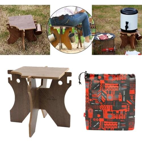 Foldable Camping Water Bucket Stand 80kgs Bearing Loading Stool, Picnic Grill Cooler Holder Frame BBQ Folding Stool Footstool