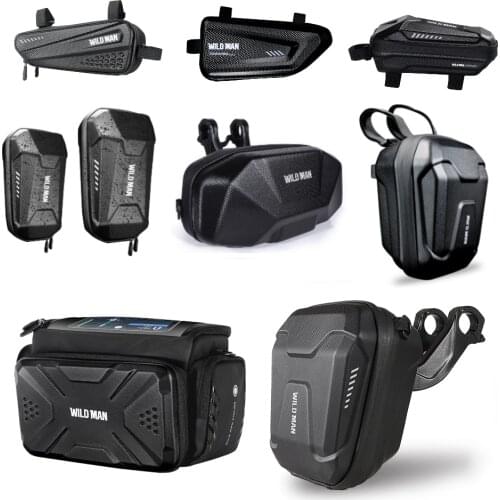 WILD MAN 4L High Quality Bike Top Frame Bag Waterproof 4.7-7 inch Phone Cover Cycling Bag Mountain Bike Touch Screen Bag