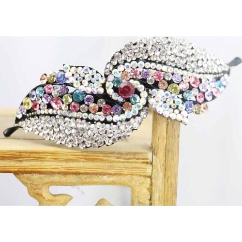 35*102mm Wedding Headdress Head Bands Headband Hair Accessory Clip Hairpin Clamps Rhinestone Jewelry Making Design