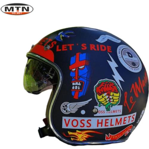Retro Motorbike Helmet Motorcycle Half Face Vintage Casco Free Shipping Jet Pilot Track Vespa Quality Capacetes Para Moto