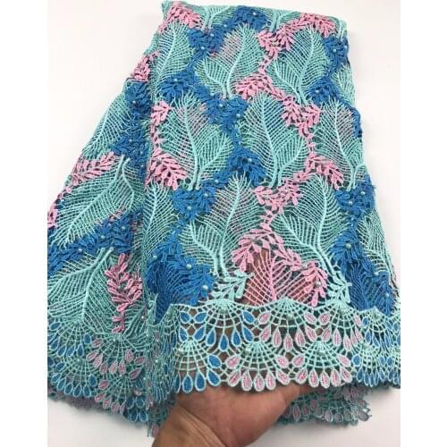 High quality nigerian wedding african lace fabrics/most popular guipure cord lace fabric for wedding dress A730