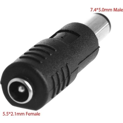 1 PC 2.1x5.5mm F To 5.0x7.4mm Male Connector Adapter Plug DC Power For DELL HP Laptop