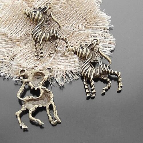 20412)10PCS 40x30MM Antique Bronze Zinc Alloy Donkey Charms Pendants Diy Jewelry Findings Accessories Wholesale