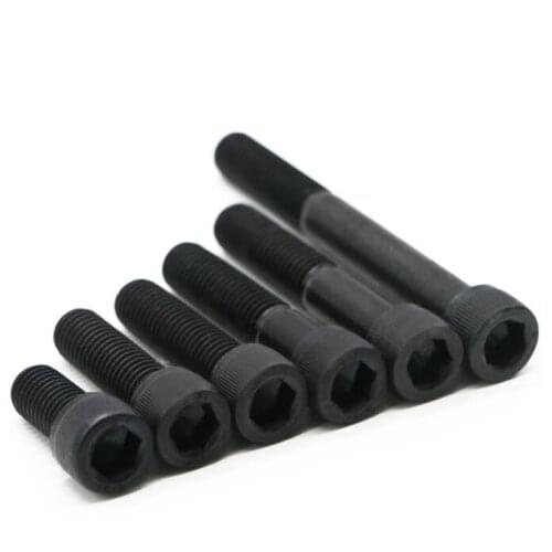 100Pcs M1.6 M2 M2.5 M3 M4 M5 Screws Hex Socket Head Cap Screws Alloy Steel DIN912 Grade12.9