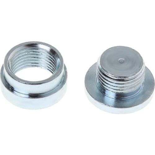 2PCS/Set O2 Oxygen Sensor Weld On Bung & Plug Wideband Nut & Cap Kit Stepped Nut Adapter