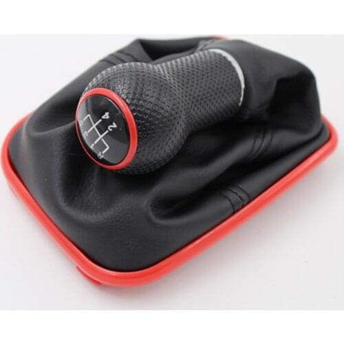 23mm 5 / 6 Speed Chrome Car Styling Gear Shift Knob Gaitor Boot For Volkswagen VW BORA GOlf MK4 / 4 IV JETTA GTI 1999-2005