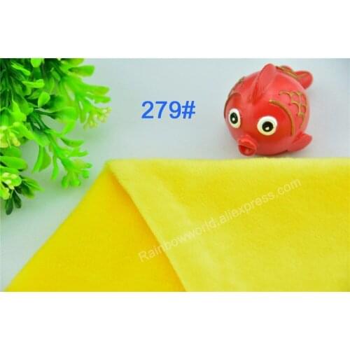 279# yellow Super soft velvet fabric microfiber brushed velboa hair height 2-3mm for DIY stuffed toy blanket pillows(10 pieces)