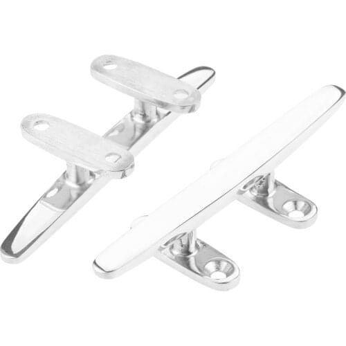 5"/125mm Grade 316 Stainless Steel Boat Deck 4 Hole Low Flat Cleat Hardware For Boats Dock Deck Rope Tie Marine Hardware